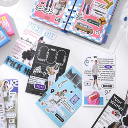 4 Sheets Ins Korean Magazine Planner Stickers Scrapbooking Journal Collage DIY Decoration Material Sticker Kawaii Stationery (Online Order Only)