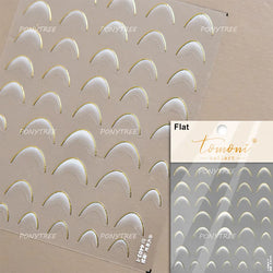 Golden Ink Brush Hot Stamping Irregular Lines Texture Sensation Moon Advanced Feeling Adhesive Nail Art Sticker Manicure Decals (Online Order Only)