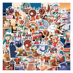 10/30/55/110PCS Hilda Stickers Funny Cartoon Stciekr Adventure Comics Decals Luggage Laptop Guitar Car Bike Skateboard Kids Toys (ONLINE ORDER ONLY)
