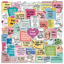 50PCS Inspirational Quote Stickers for DIY, Laptop, Luggage, Skateboard, Kid Gift (ONLINE ORDER ONLY)
