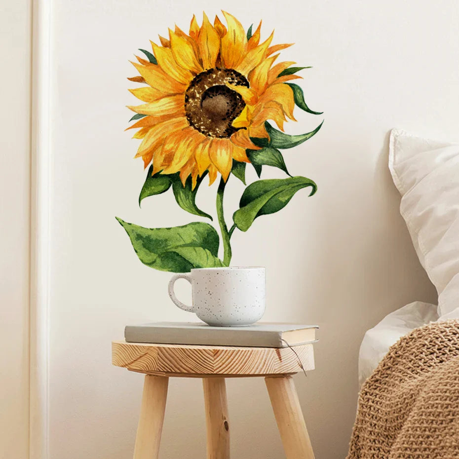 Sunflower Wall Sticker Skirting Line Kids Room Self-Adhesive Baseboard Mural (ONLINE ORDER ONLY)