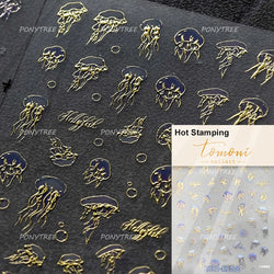 Pink Star Oceanic Shell Starfish Conch Bowknot Embossment Shiny Delicate 5D Chic Self Adhesive Nail Art Stickers Manicure Decals (Online Order Only)