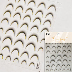 Geometric White Black Red Romantic French Arc Illusion Curve Embossed Relief Self Adhesive Nail Art Stickers 3D Manicure Decals (ONLINE ORDER ONLY)