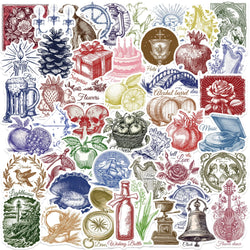 50pcs Retro Decorative Goods Aesthetic Stickers Waterproof Graffiti Sticker For Laptop Luggage Guitar Skateboard Vinyl Decals (ONLINE ORDER ONLY)