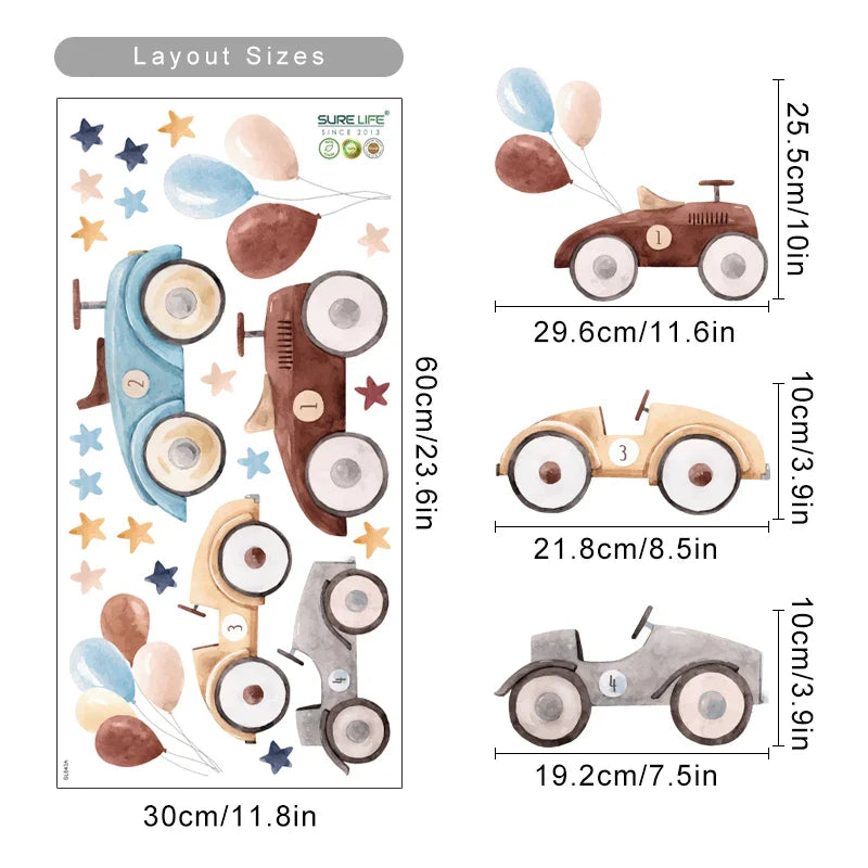 Retro Nursery Peel and Stick Stickers (ONLINE ORDER ONLY)