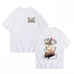 Inosuke T-Shirt: Demon Slayer Hip Hop Cartoon Tee (ONLINE ORDER ONLY)