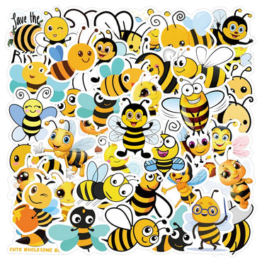 10/30/60PCS Kawaii Cartoon Bee Sticker Packs (ONLINE ORDER ONLY)