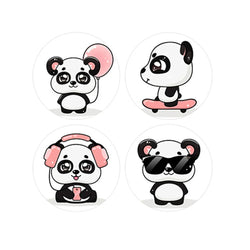 100-500pcs Cute Cartoon Panda Stickers Reward Sticker for Kids Gift Wrapping Decor Envelope Sealing Labels Stationery Stickers (ONLINE ORDER ONLY)