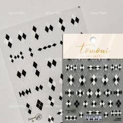 Geometric Grid Square Butterfly Snow Star Metal Self Adhesive Nail Art Sticker Snowflake Rhinestone Manicure Decal Nail Supplies (ONLINE ORDER ONLY)