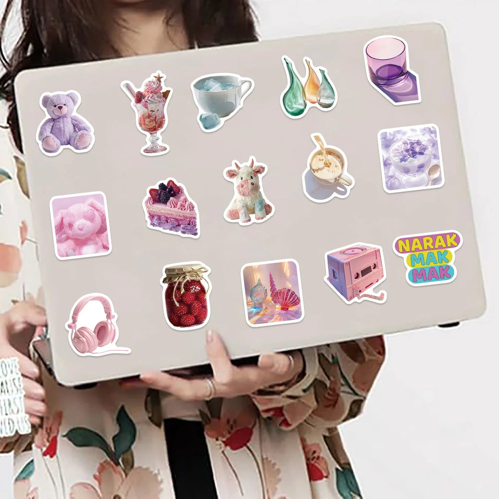 30Pcs Purple Aesthetics Sticker Diy Computer Stickers for Water Bottles Waterproof Journal Arts Crafts Toy Decals (ONLINE ORDER ONLY)