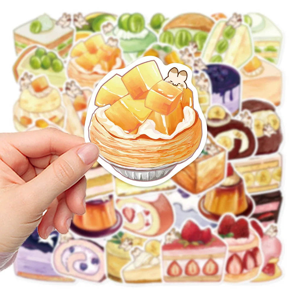 Cute Cartoon Food Cake Dessert Bunny Sticker Packs (ONLINE ORDER ONLY)