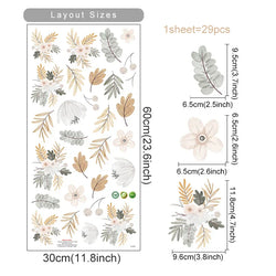 Boho Floral Wall Stickers for Kids Rooms and Living Room Decor (Online Order Only)