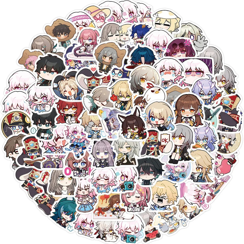 Honkai Star Rail Anime Stickers Pack - Laptop, Skateboard, Luggage Decals (Online Order Only)