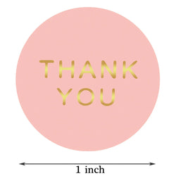 500pcs/roll Round Brown labels Thank You Kraft Stickers 1 inch Wedding Pretty Gift Envelope Sealing Label Stickers Stationery (ONLINE ORDER ONLY)