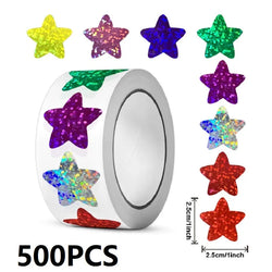 100-500PCS New Star Stickers Roll Small Packaging Pack Stickers Photocard Decor Heart Home Made Rolling Sticker TZ304 (ONLINE ORDER ONLY)