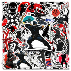 50Pcs Ninja Cartoon Waterproof Vinyl Stickers for Skateboard Snowboard (Online Order Only)