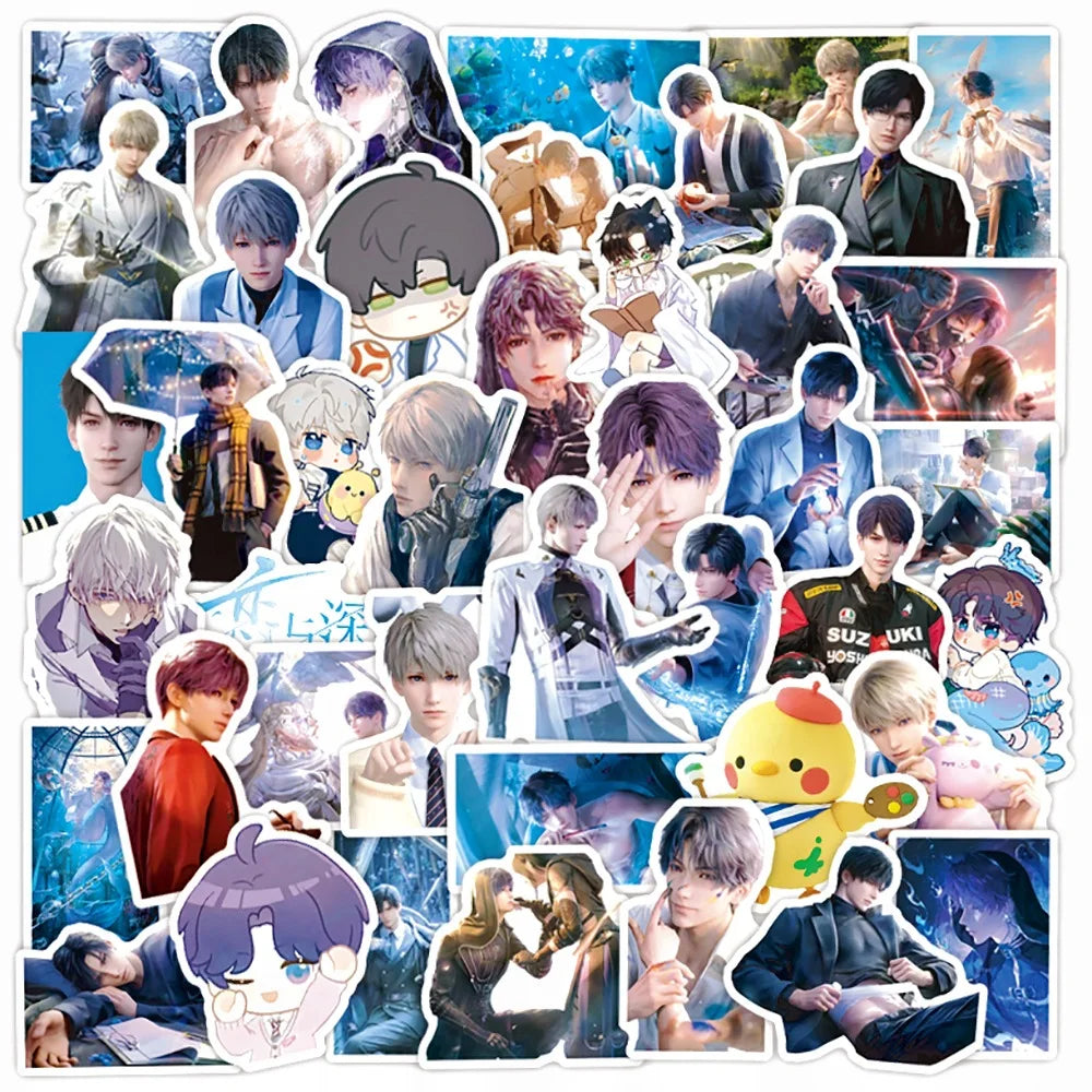 50pcs Cartoon Male God Graffiti Stickers for Helmets, Desktop, Wall Decoration, DIY (Online Order Only)