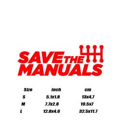 "SAVE THE MANUALS"Stickers,High Quality And Durable Automobiles Exterior Accessories Self-adhesive Decals (ONLINE ORDER ONLY)