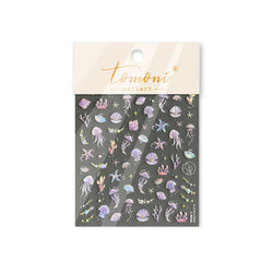 Star Drift Bottle Current Bottle Jellyfish Marine Meteor Water Bubble Love Heart Self Adhesive Nail Art Stickers Manicure Decals (ONLINE ORDER ONLY)