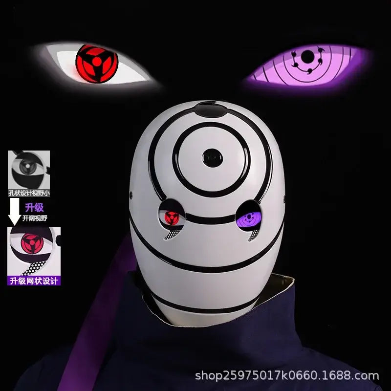 Obito Cosplay Mask: High Gloss Akatsuki Anime Prop