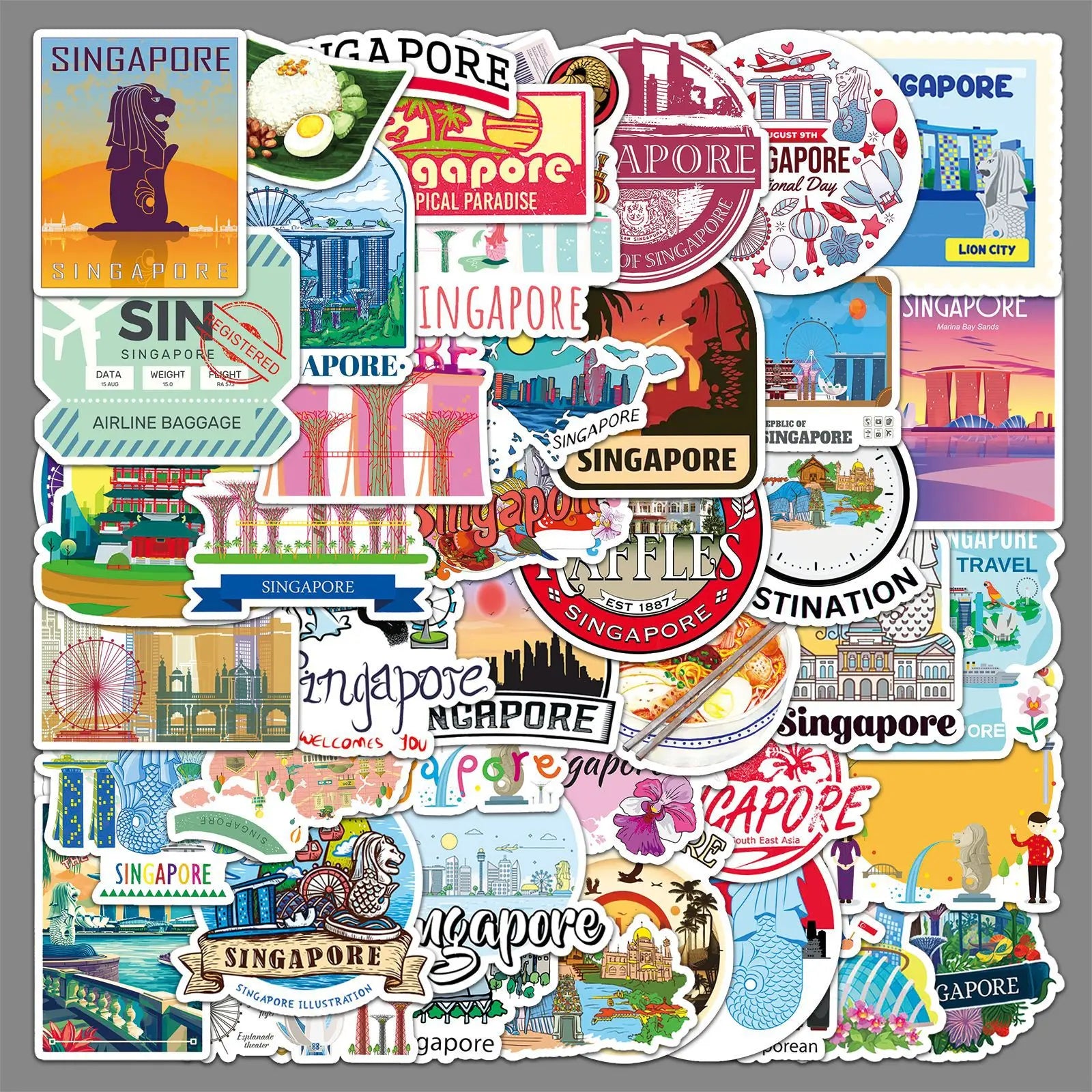 50pcs Graffiti Stickers for Helmet, Desktop, Wall Decoration, DIY Pack Wholesale (ONLINE ORDER ONLY)