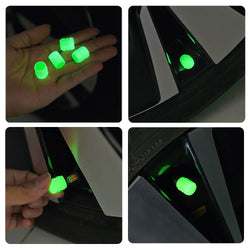 Car Luminous Tire Valve Cap Motorcycle Bike Wheel Nozzle Fluorescent External Accessories Decor Tyre Valve Stem Luminous Caps (ONLINE ORDER ONLY)