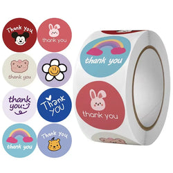 100-500pcs Cartoon Cat Stickers Round Adhesive Labels For Kids Children Teacher Prize Business Gift Wraps Decorative Stickers (ONLINE ORDER ONLY)