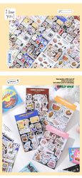 4 Sheets Ins Korean Magazine Planner Stickers Scrapbooking Journal Collage DIY Decoration Material Sticker Kawaii Stationery (Online Order Only)