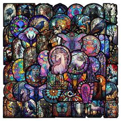 Colorful Glass Graffiti Stickers for Phone Laptop Guitar Helmet Luggage Skateboard Car DIY (Online Order Only)