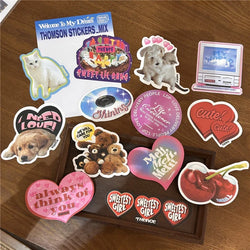 Ins Korean Retro Cute Cat Sticker Scrapbooking DIY Material Collage Decoration Stationery Stickers Aesthetic Personalized (ONLINE ORDER ONLY)