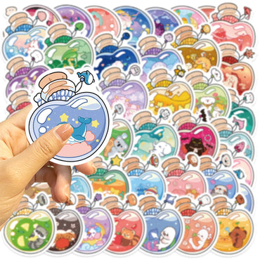 10/30/50PCS INS Style Stickers Elf in Bottle Cartoon Decals Cute Animal Graffiti Sticker Laptop Phone Guitar Car Bike Skateboard (ONLINE ORDER ONLY)