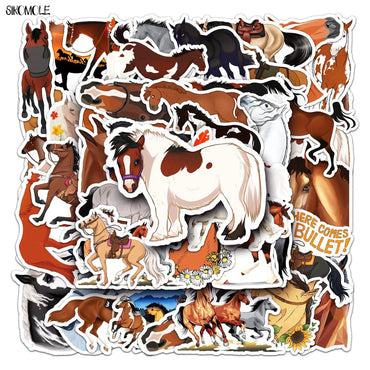 Cartoon Horse Stickers Pack - Kids DIY, Skateboard, Laptop, Phone Decals (ONLINE ORDER ONLY)