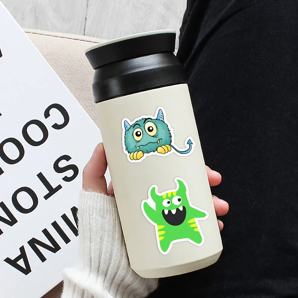 10/30/55PCS Cartoon Little Monster Graffiti Stickers For Kids DIY Notebooks Suitcase Laptop Stationery Car Waterproof Decals Toy (ONLINE ORDER ONLY)