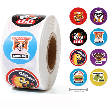 100-500Pcs Reward Stickers Cute animals Motivational Stickers for Kids toys School Reward Students Teachers Stationery Labels (ONLINE ORDER ONLY)