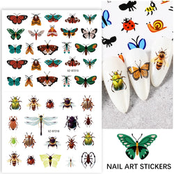 30pcs/Set Y2K 3D Cute Insect Nail Stickers Chic Dragonfly Spider Insect Butterfly Design Sliders Ladybug Beetle Manicure Decals* (Online Order Only)