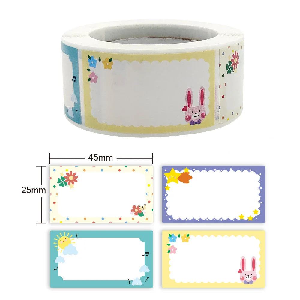 250pcs Package Stationery Label White Label Write Name Sticker Blank Sticker Label Child Stationery Sticker (ONLINE ORDER ONLY)