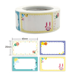 250pcs Package Stationery Label White Label Write Name Sticker Blank Sticker Label Child Stationery Sticker (Online Order Only)
