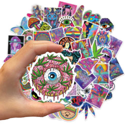 10/30/50PCS Cool Gothic Psychedelic Art Aesthetic Stickers Graffiti Decal Car Bike Skateboard Motorcycle Laptop Kid Sticker Toy (ONLINE ORDER ONLY)