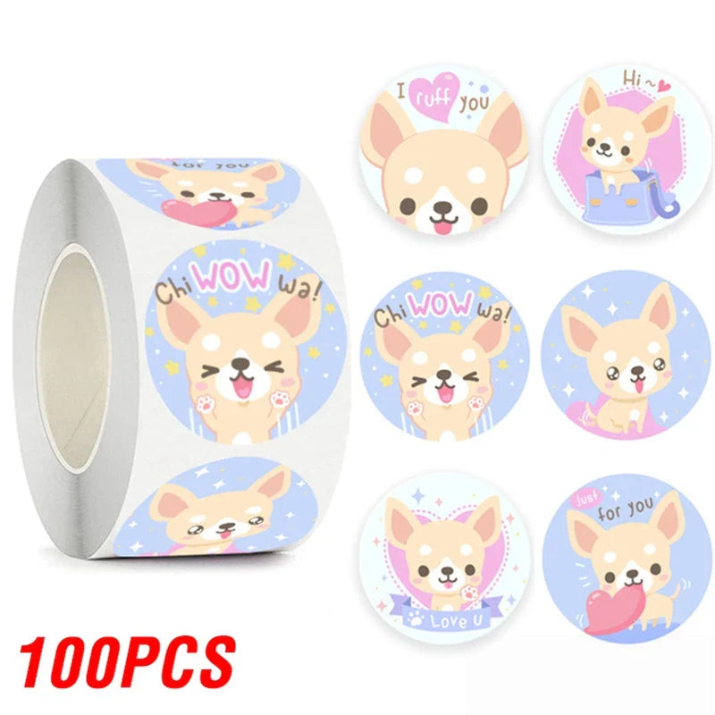 100-500pcs Cute Reward Stickers for Kids Children Kindergarten School Encouragement Students Games Toy Animals Stationery Labels (ONLINE ORDER ONLY)