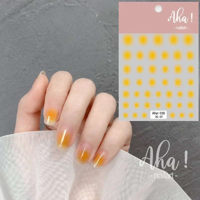 3D Blush Gradient Nail Art Stickers 12-Colors Aha Self-adhesive Rainbow Jelly Slider Japanese Style Translucent Gel Polish Wraps (ONLINE ORDER ONLY)