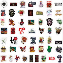 50/100PCS Dungeons and Dragons Stickers Waterproof PVC Skateboard Luggage Motorcycle Guitar Kid Boy Vsco Sticker (ONLINE ORDER ONLY)