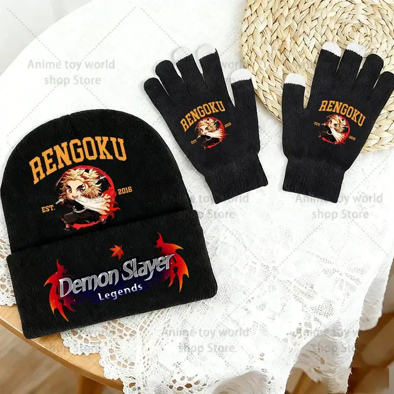 Demon Slayer Hat Gloves Set: Tanjiro Winter Knit Kit (ONLINE ORDER ONLY)
