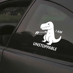 "I AM UNSTOPPABLE"Dinosaur stickers,For Car Door And Window Decoration Stickers Car Accessories decal (ONLINE ORDER ONLY)