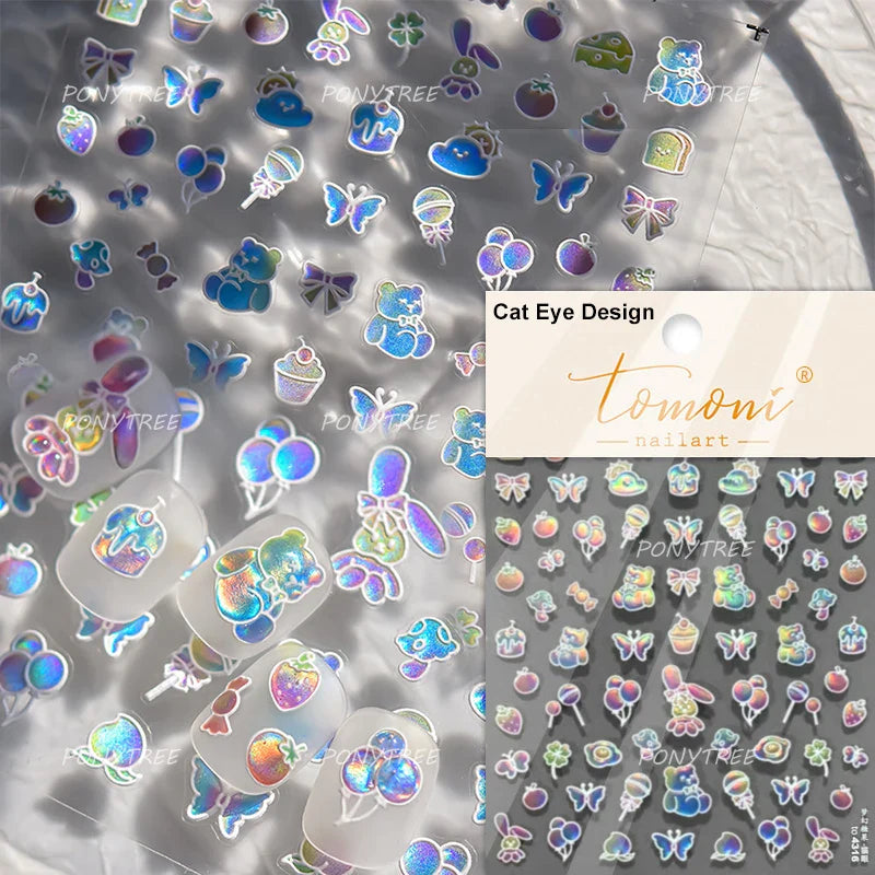 Cute Baking Cookies Bread Bread Cheese Pudding Chocolate Croissant Doughnut Adhesive Nail Art Decoration Sticker Manicure Decals (ONLINE ORDER ONLY)