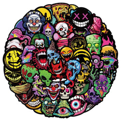 Gothic Cartoon Stickers for Phone, Laptop, Suitcase, Scrapbook, Bike (ONLINE ORDER ONLY)