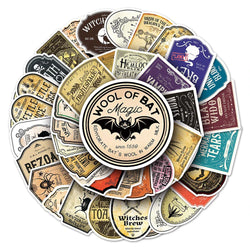 Retro Horror Potion Label Stickers Gothic Decals DIY Laptop Bike Phone Car (ONLINE ORDER ONLY)
