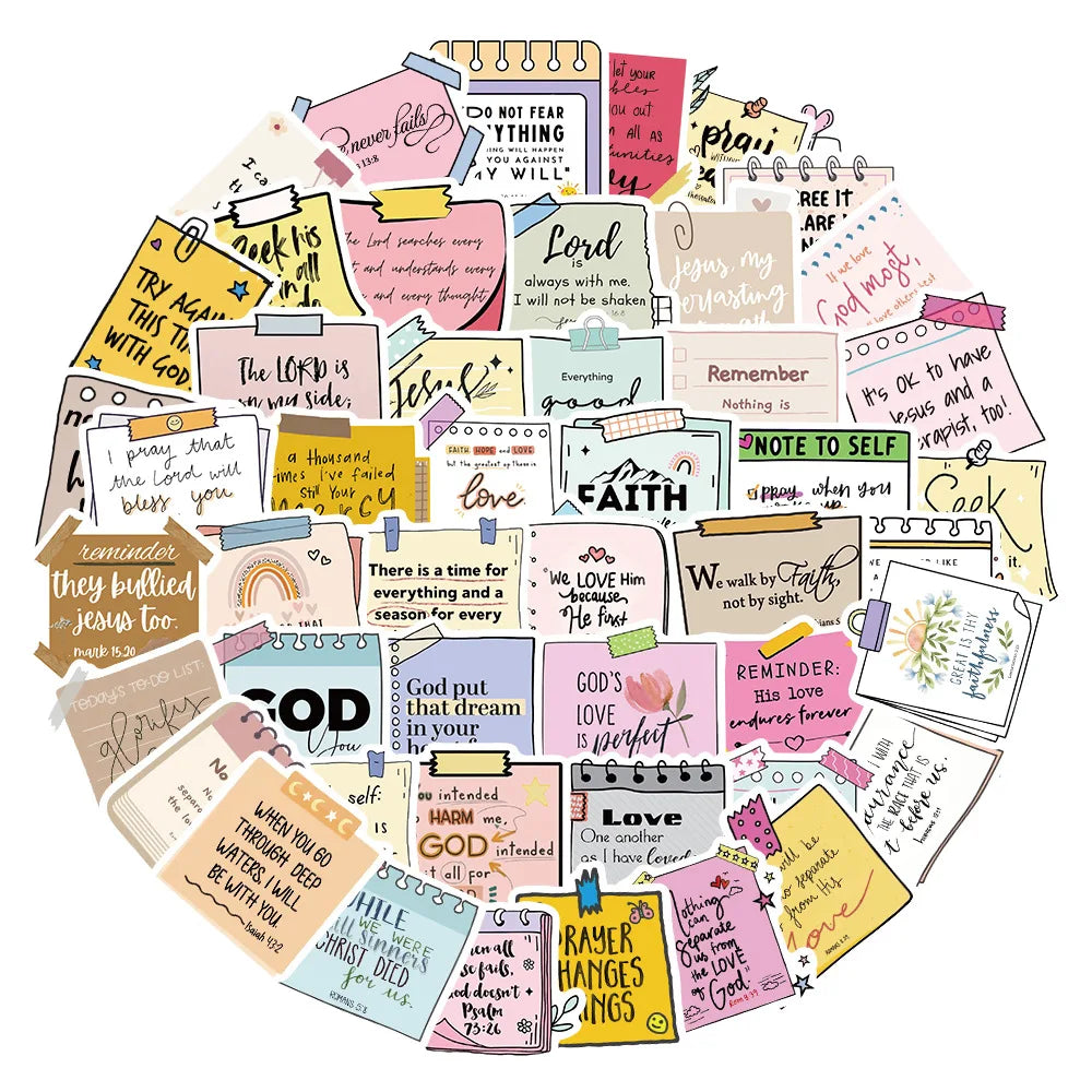 Cartoon Bible Stickers for Notebook Phone Laptop Luggage Decals (ONLINE ORDER ONLY)