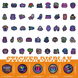 10/30/50/100pcs Cute Neon Light Cartoon Graffiti Stickers Laptop Scrapbook Luggage Car Phone Bike Decoration Sticker Kids Toys (Online Order Only)