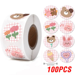 100-500pcs Round Cake Stickers for Kids Teacher Reward Stickers Scrapbooking Journal Personal Planner Diary Letter Envelope (ONLINE ORDER ONLY)