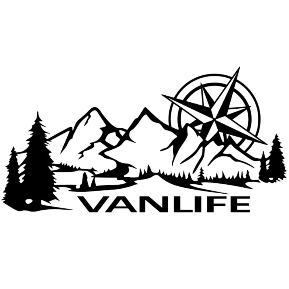 Car Body Side Stickers Camper Van Life Vanlife Decor Decal Vinyl Decoration for Truck RV Bus Caravan Minivan Auto Accessories (ONLINE ORDER ONLY)
